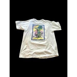 90's Vintage Los Angeles African Culture Fair Tshirt Sz XL Distressed White Boho